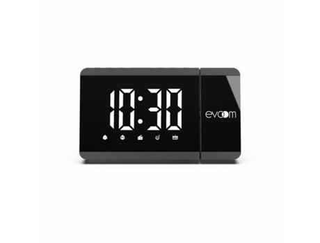Rádio Despertador EVOOM Preto Moderno