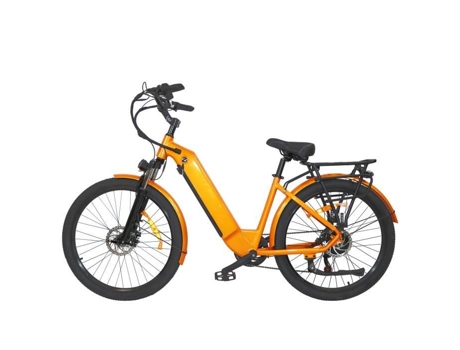 Vélo Elétrico Dobrável Dz2608 U 750w 48v 12ah 40km H Shimano 7 Velocidades 2040 Pneus Todo Terreno Laranja Baolujie