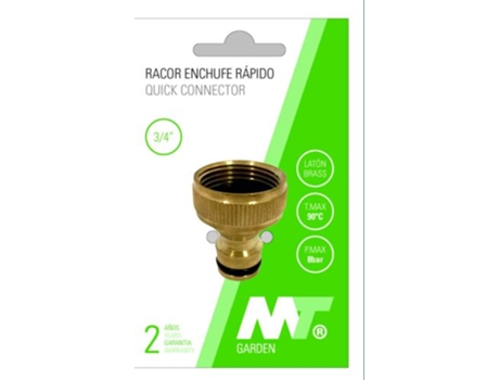 Ligação de Latão com Rosca H 1' com Acoplamento Rápido Macho MT GARDEN
