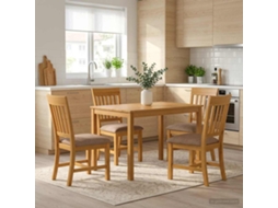 Vidaxl Conjunto De Sala De Jantar 5 Unid. Cinzento