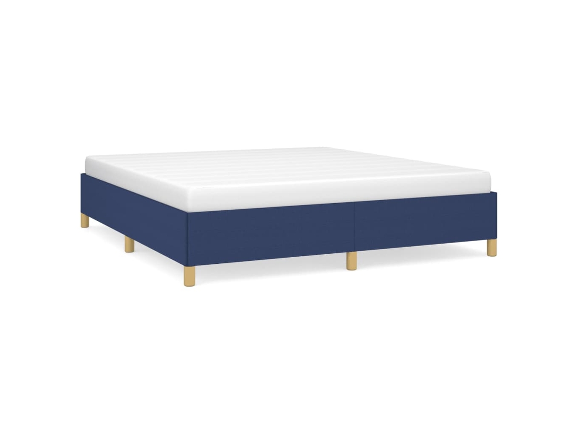 Estrutura de Cama Sem Colchão 180x200 Cm Tecido Azul MAISON EXCLUSIVE