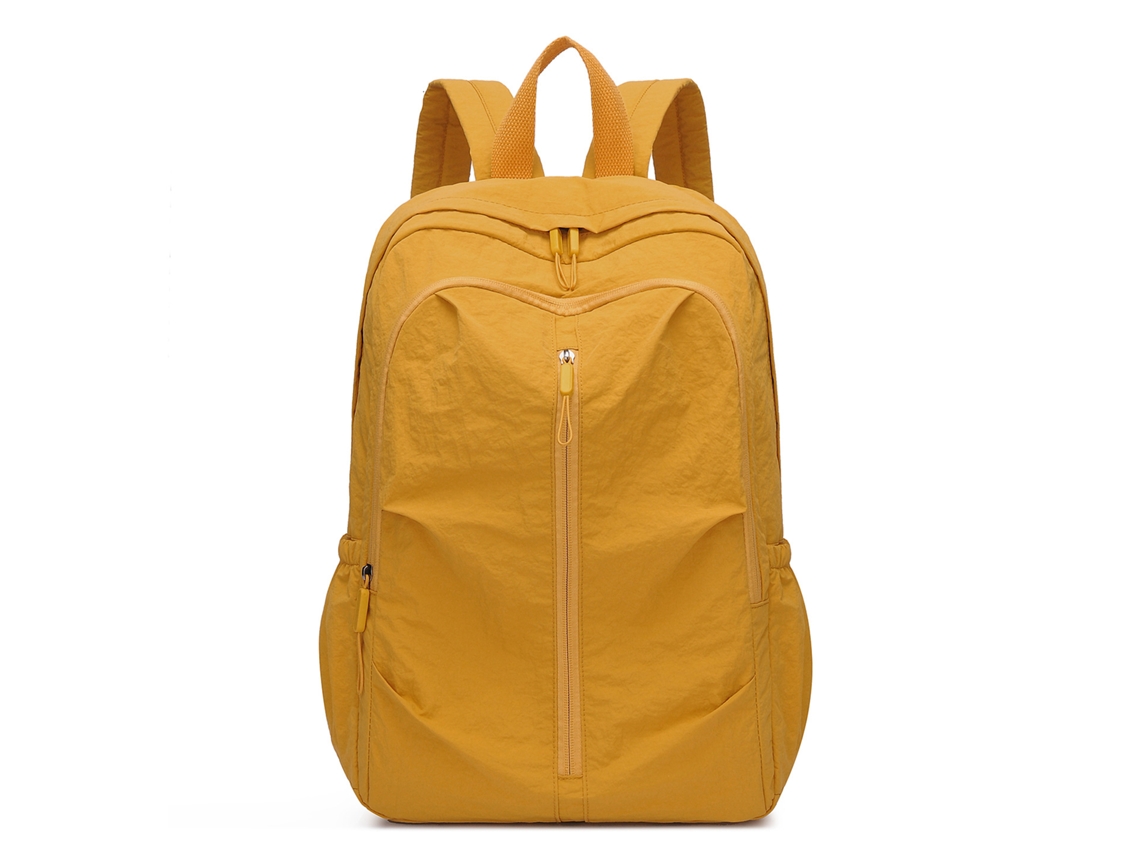 Mochila impermeável casual e moderna (amarela), multifuncional e com grande capacidade para atividades ao ar livre.