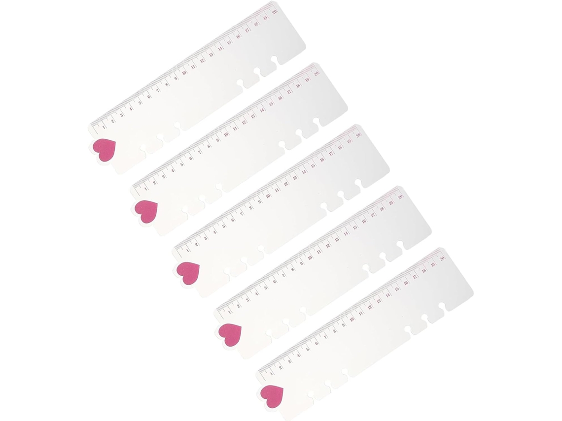 Conjunto De 5 Divisórias Multifuncionais Com Régua Graduada, 6 Furos Pré Perfurados Para Cadernos, Fichários Pré