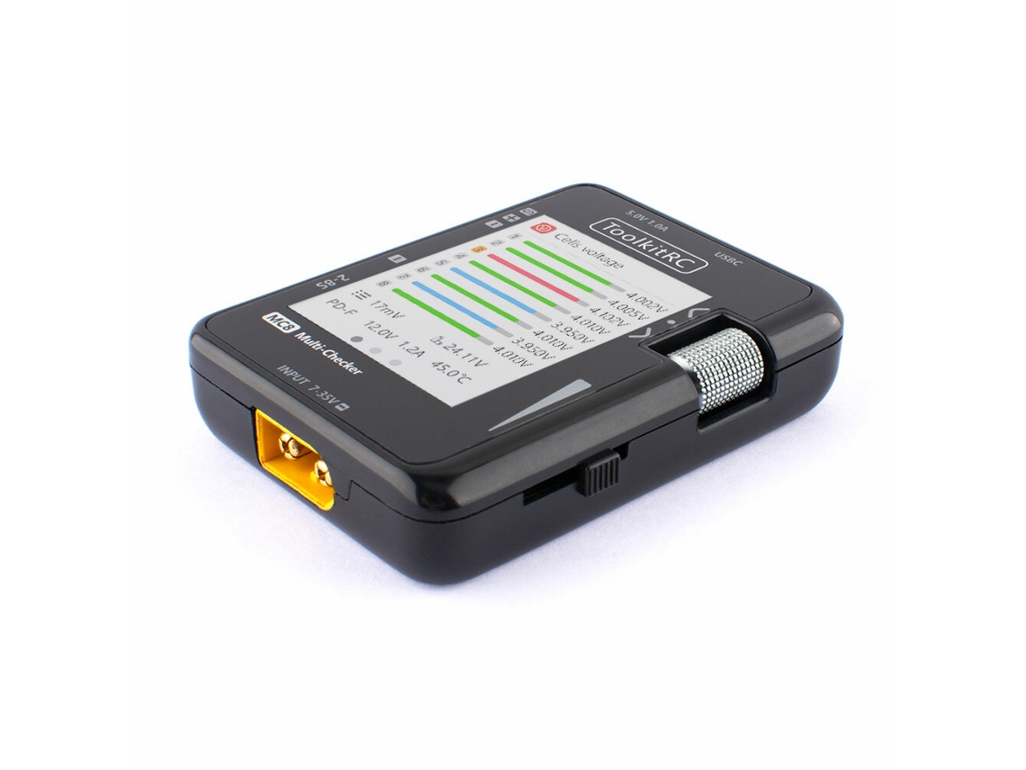 Toolkitrc Mc8 Mini Verificador De Células De 32 Bits, Multiverificador De Bateria, Saída Pwm, Leitura Ppm Sbus Com Carregamento Rápido Usb C