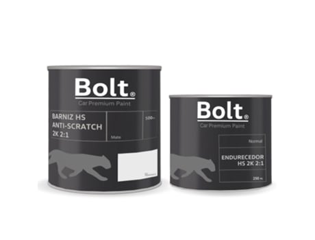 Conjunto Verniz Mate + Catalisador BOLT SPRAY PREMIUM PAINT Normal Hs 2:1 2K 750 Ml