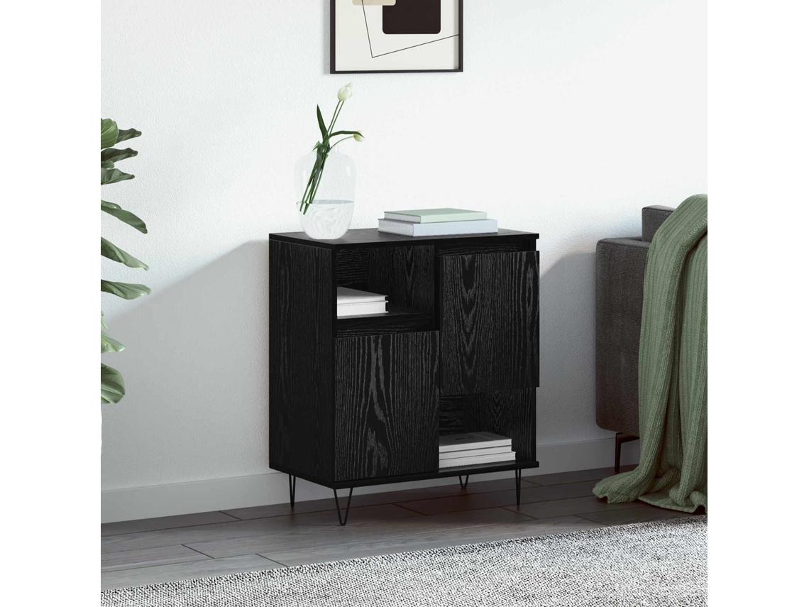 Vidaxl Buffet Carvalho Preto 60 X 35 X 70 Cm