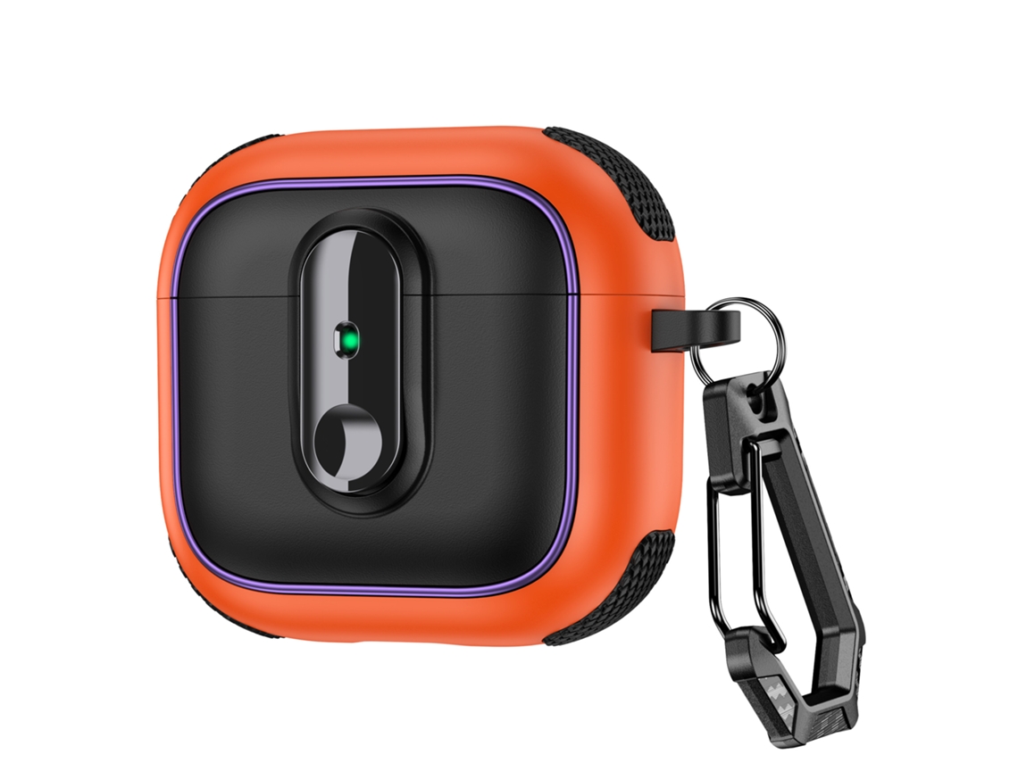 Capa De Silicone Premium Para Airpods3 Com Chaveiro Laranja Panoona