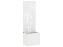 Conjunto 1 Tela De Jardim Vidaxl Branco Aço (50 X 32 X 150 Cm)