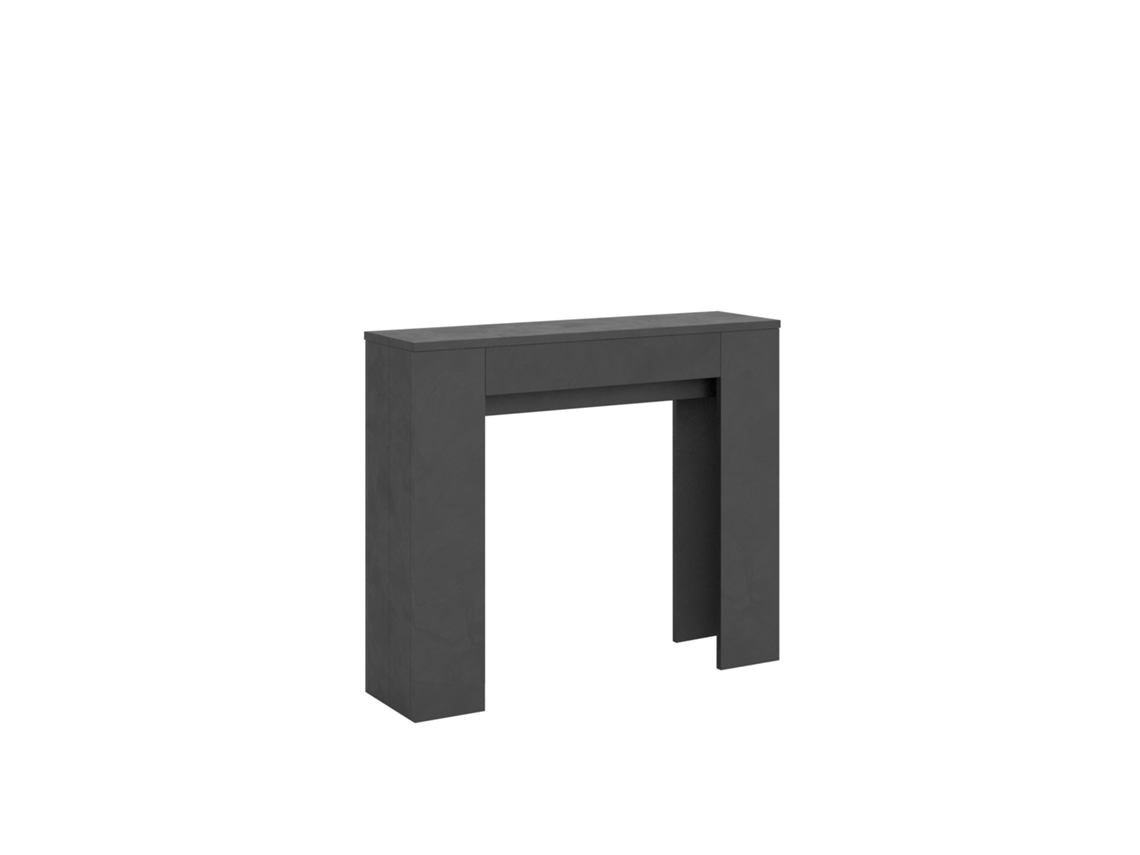 Mesa Consola Extensível 90X25/181Cm Slick Antracite Espatulado