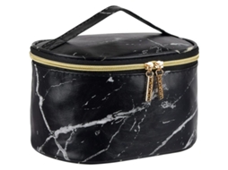 Bolsa de Maquilhagem Portátil, Grande Capacidade, Mármore, para Viagens e Uso Diário | S/MARCA