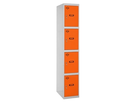 Simonlocker Profissional Desmontável 4 Portas 1/4 300 Inicial Cinza/Natural SIMON RACK