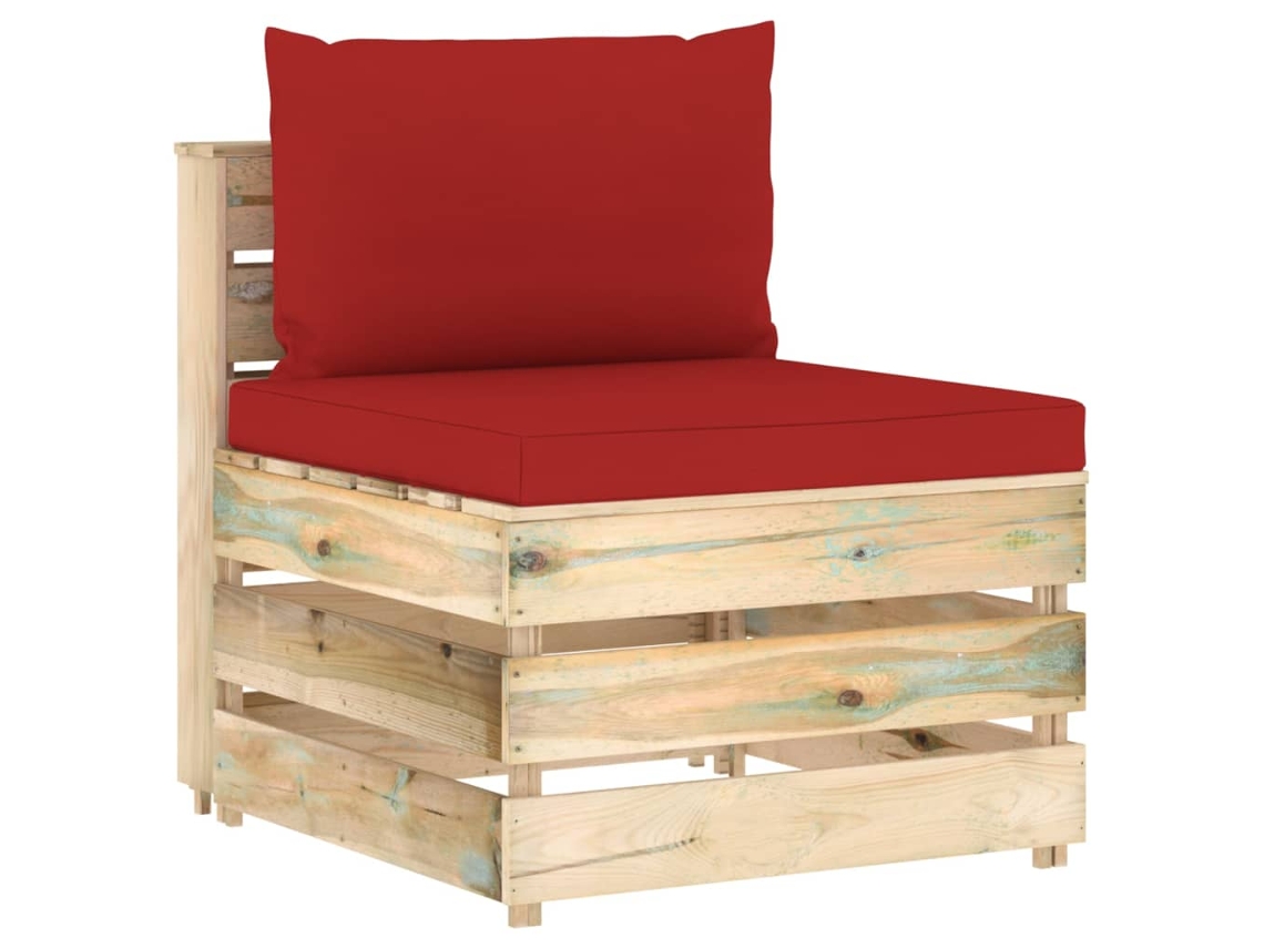 Middle Sofa, Middle Sofas Vidaxl Vermelho Madeira (n/a)