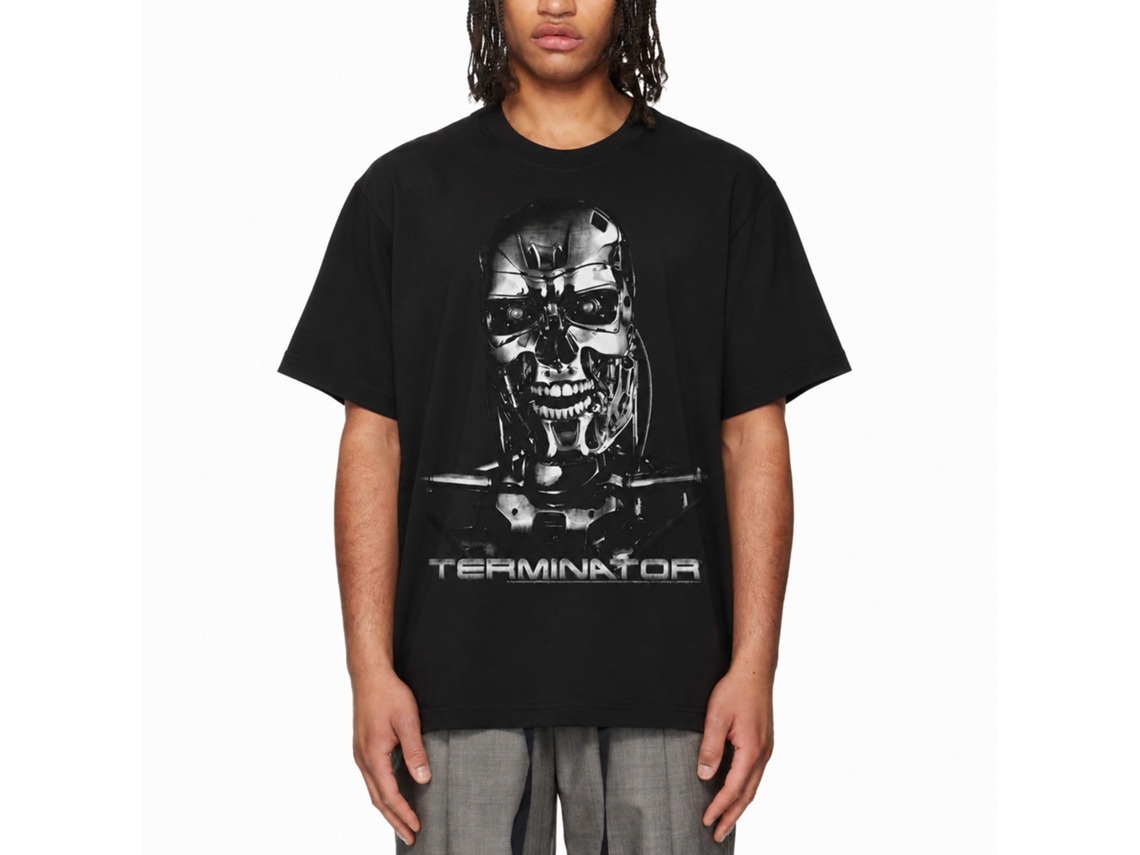 Rockinstone Terminator Chrome Black Adult T-shirt Size:s