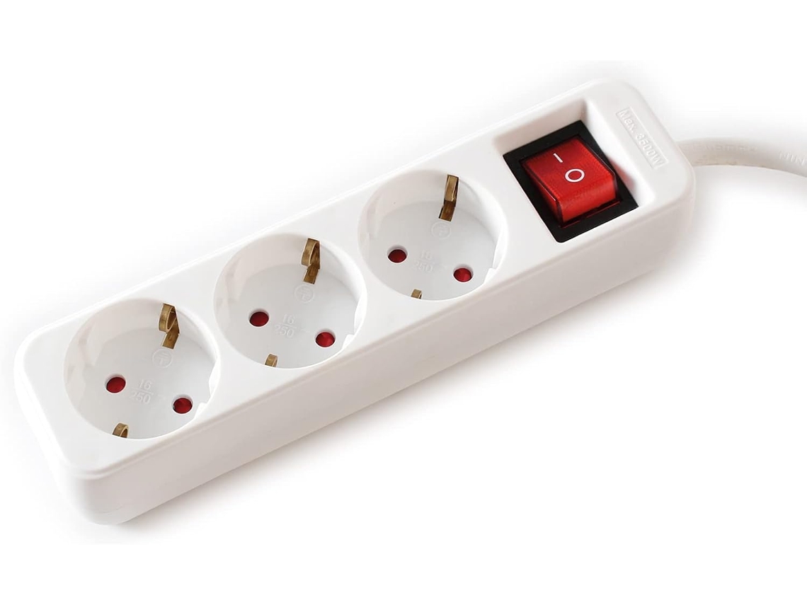 Conector de 3 Vias com Interruptor, Branco, 3 M ZYBLSSBB