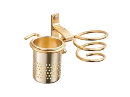 Secador de Cabelo Rack Prata / Ouro Espaço Alumínio Prateleira Montada na Parede Cabel o Suporte Armazenam GOKOCO