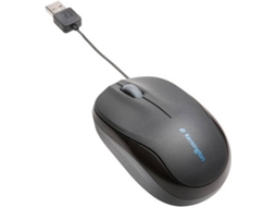 Rato KENSINGTON com fio retrátil - Pro Fit (USB - Casual - Preto)