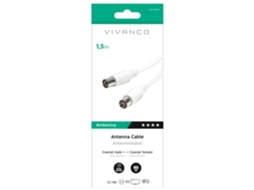 Cabo Coaxial VIVANCO Antena (Branco)