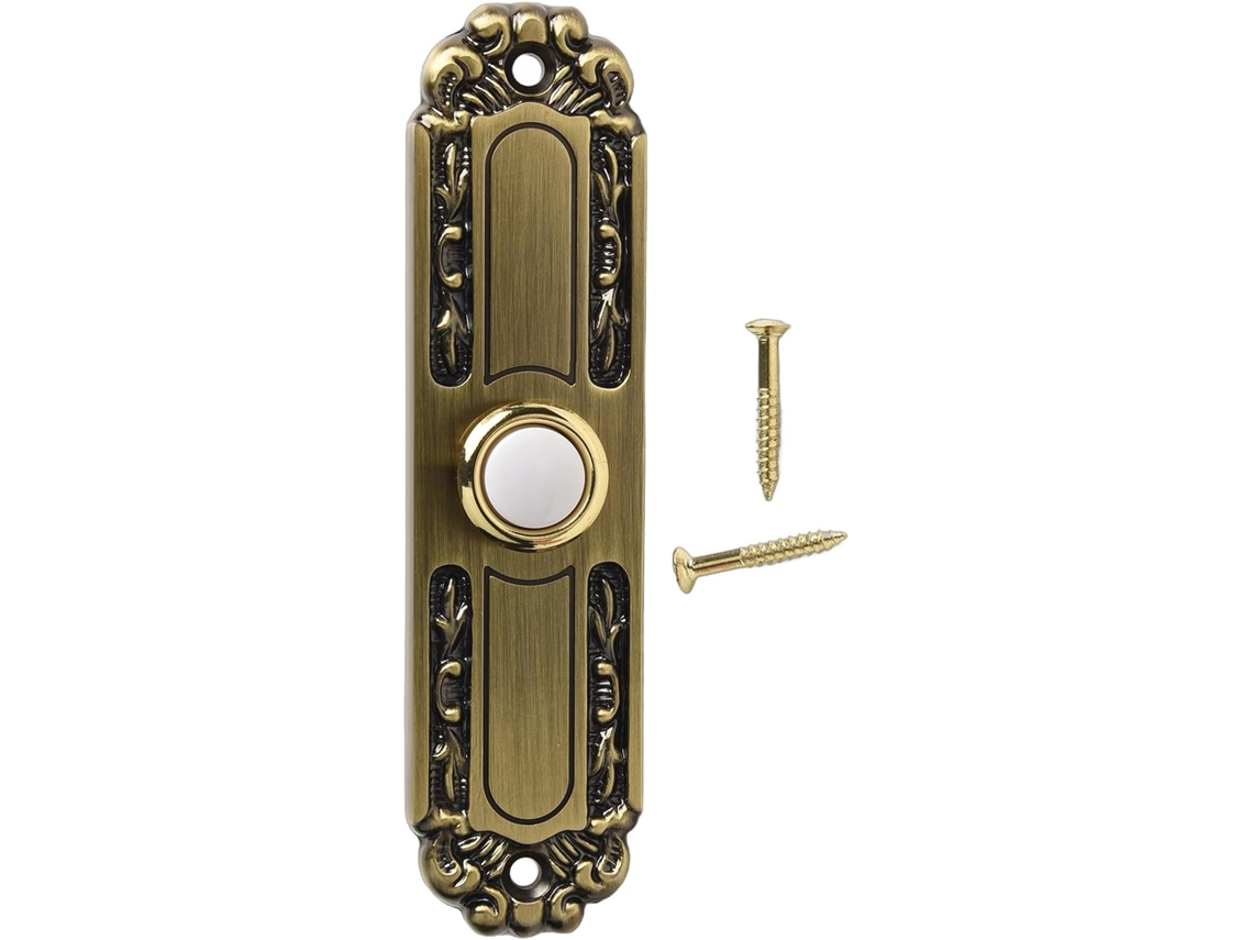 Campainha De Metal Resistente 5 Polegadas Com Luz Portas Da Frente E Dos Fundos, Acabamento Em Bronze Antigo,
