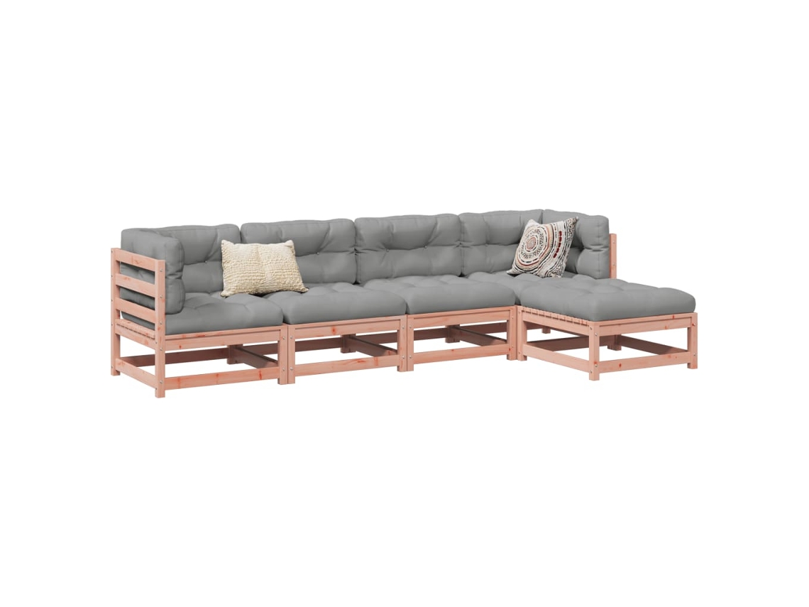 Vidaxl 5 Pcs Conj. Sofás Jardim Madeira Abeto-de-douglas