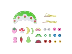 Primerox conjunto de Blocos de Madeira Balanço Frutas Colorido Brinquedo Educativo para Crianças