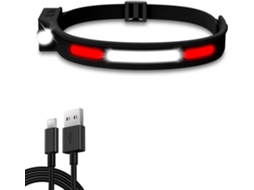 Lanterna Frontal Recarregável Impermeável 350 Lúmenes 5 Modos Led Para Correr Camping Ciclismo Pesca Crianças