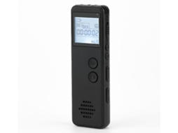 Lurelia Gravador De Voz Digital 8gb Com Ativação Por Voz, Redução De Ruído, Reprodução Mp3 Para Reuniões, Entrevistas, Conferências - Preto