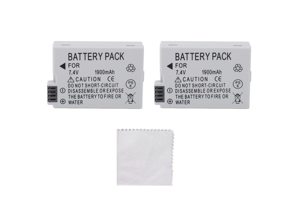 Baterias LP E8 para Câmera Canon, 1900mAh, 7.4V, pacote de 2 EOOCOO