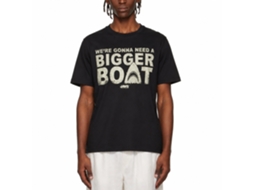 Rockinstone Jaws Movie Bigger Boat Black Adult T-shirt Size:m