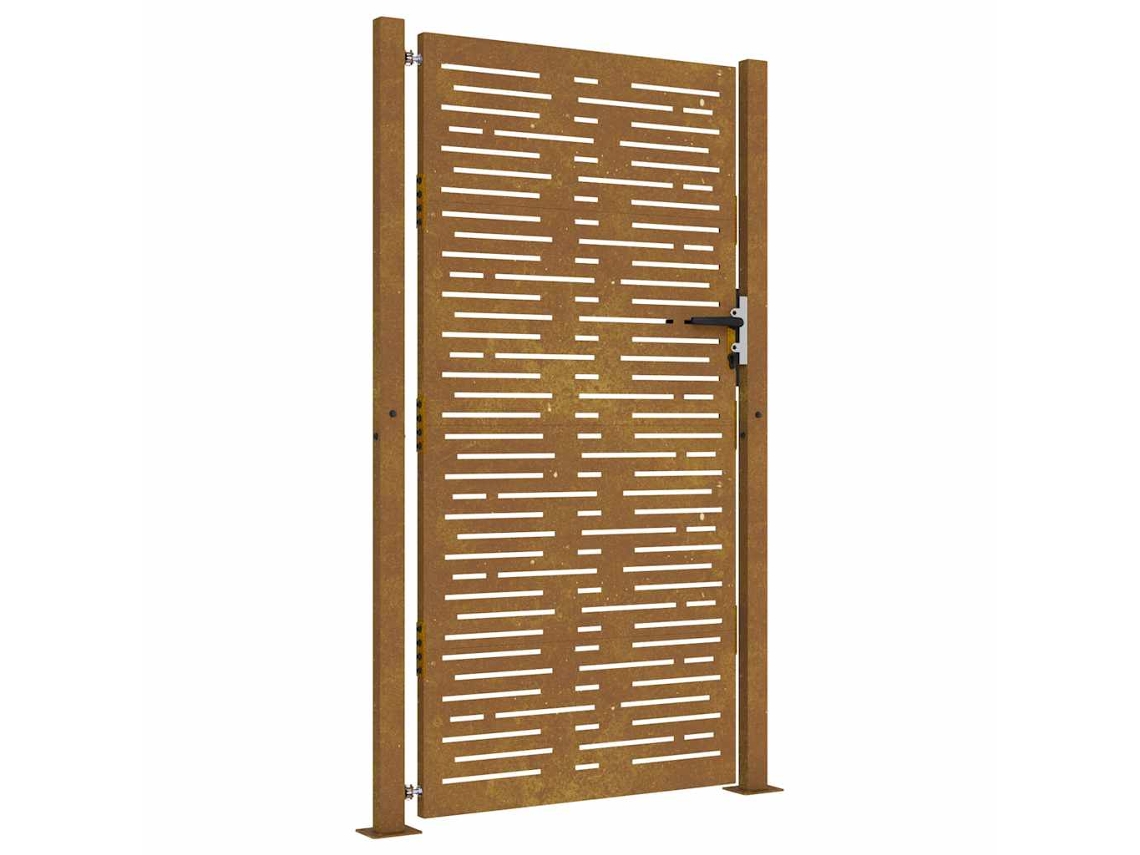Garden Gate, Garden Gates Vidaxl Marrom Aço (100 X 175 Cm)