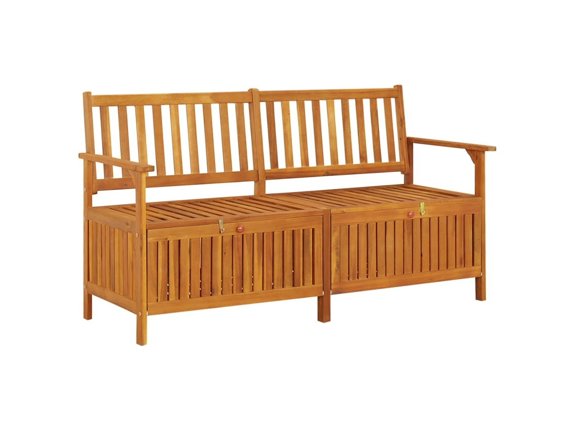 Vidaxl Banco De Arrumação 148 Cm Madeira De Acácia Maciça