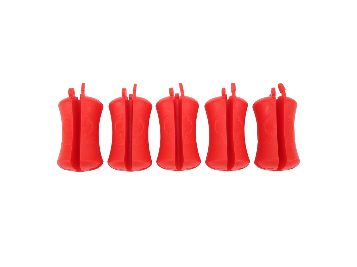 Fixo de Vara de Pesca em Silicone Reutilizável Vermelho