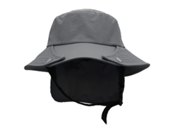2026-gorra De Balde De Proteção Uv Unissex Com Cinta De Barbela Impermeável E Aletas Removíveis (cinza)