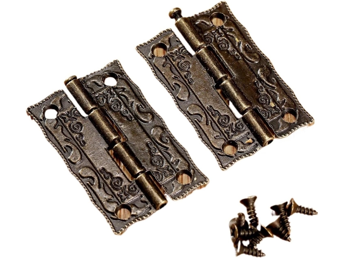 Conjunto De 2 Dobradiças Para Portas Armário, 36x 23mm, Com Caixa De Madeira, Dobradiças Decorativas, Acessórios Para