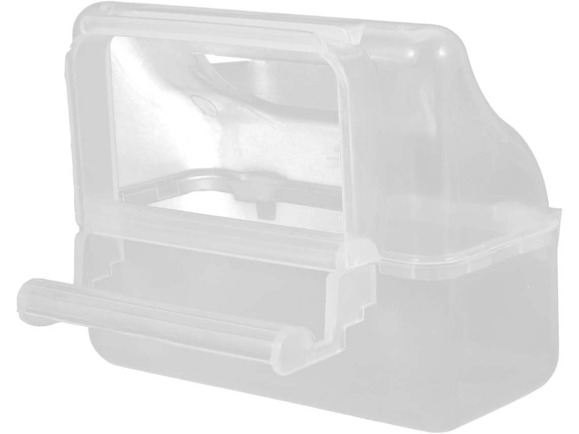 Comedouro Transparente Inoomp com Tampa, Estação de Alimentação Suspensa para Periquitos, Calopsitas e Outros Pássaros, CHABERLU