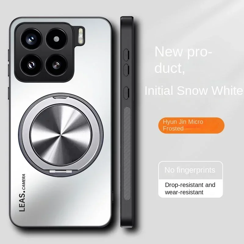 (prata, Xiaomi 15s Pro) Capa Fosca Com Suporte De Anel Magnético De 360° E Traseira Rígida Resistente A Impactos