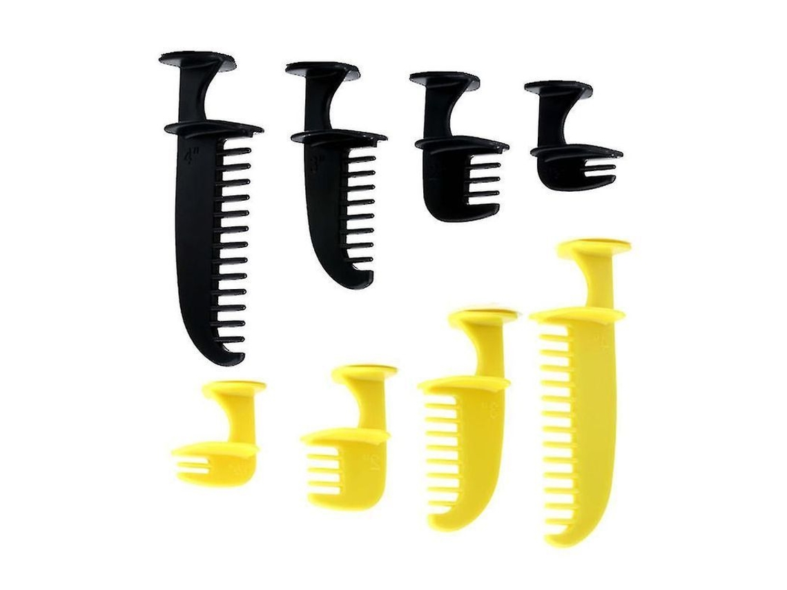 Kit de corte de cabelo com 4 guias profissionais, pente e ferramentas para homens, mulheres e crianças, amarelo com Marca