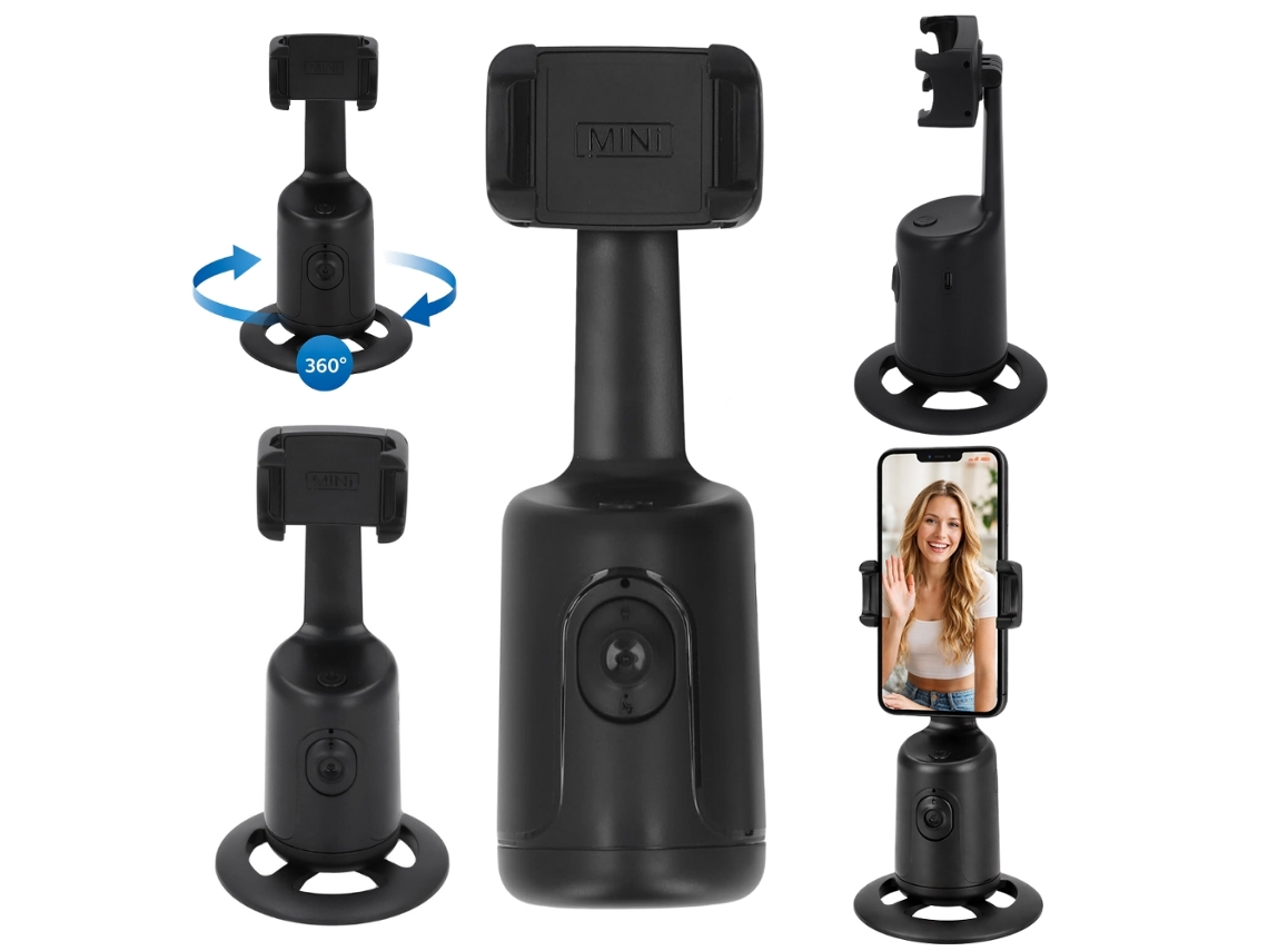 Suporte com Rastreamento Facial AQUAFORGE para Celular, Rotação 360°
