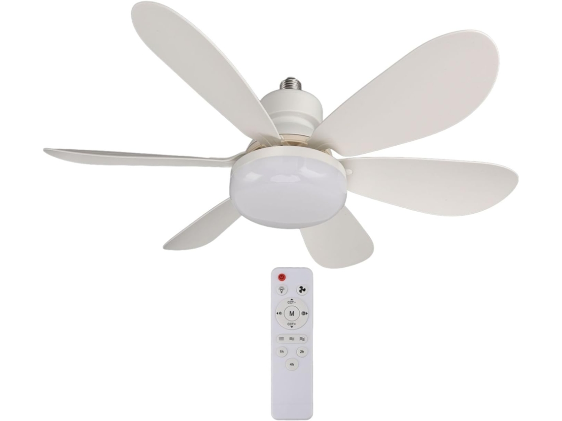 Luminária De Teto Com Ventilador 20,5 Polegadas, Design Rosca
