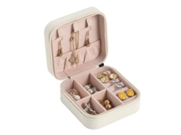 Mala de Viagem para Jóias grande resistente a arranhões portátil branco 10x10x5cm S/MARCA