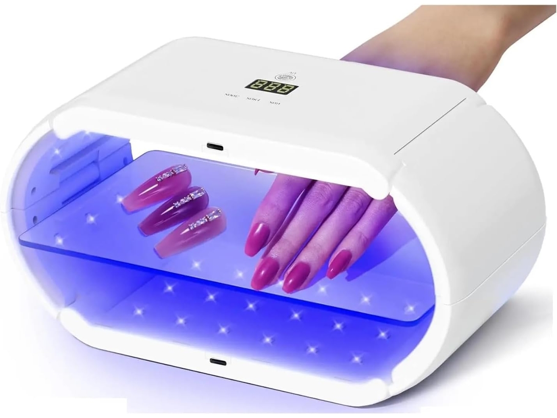 Lâmpada Uv/led Portátil e Dobrável de 48" com Dupla Face para Unhas de Gel, com Configurações Ajustáveis, Longa Duração e Visor. SFUSHOS