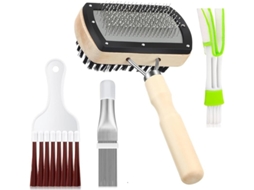 Conjunto De 4 Escovas Limpeza Para Aletas Do Condensador Ar Condicionado, Limpador De Serpentina Ar Condicionado, Pente