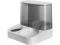 1 Unidade de Comedouro Automático para Animais de Estimação + Bebedouro para Tigela, Fonte de Água Anti vazamento, para Cães Cinza AQUAFORGE