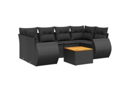 Garden Sofa Set, Garden Sofa Sets Vidaxl Preto Rattan / Vime (n/a)