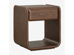 Sklum Mesa De Cabeceira 50x40 Cm Em Mdf Greysi Mdf + Folheado         Madeira Escura