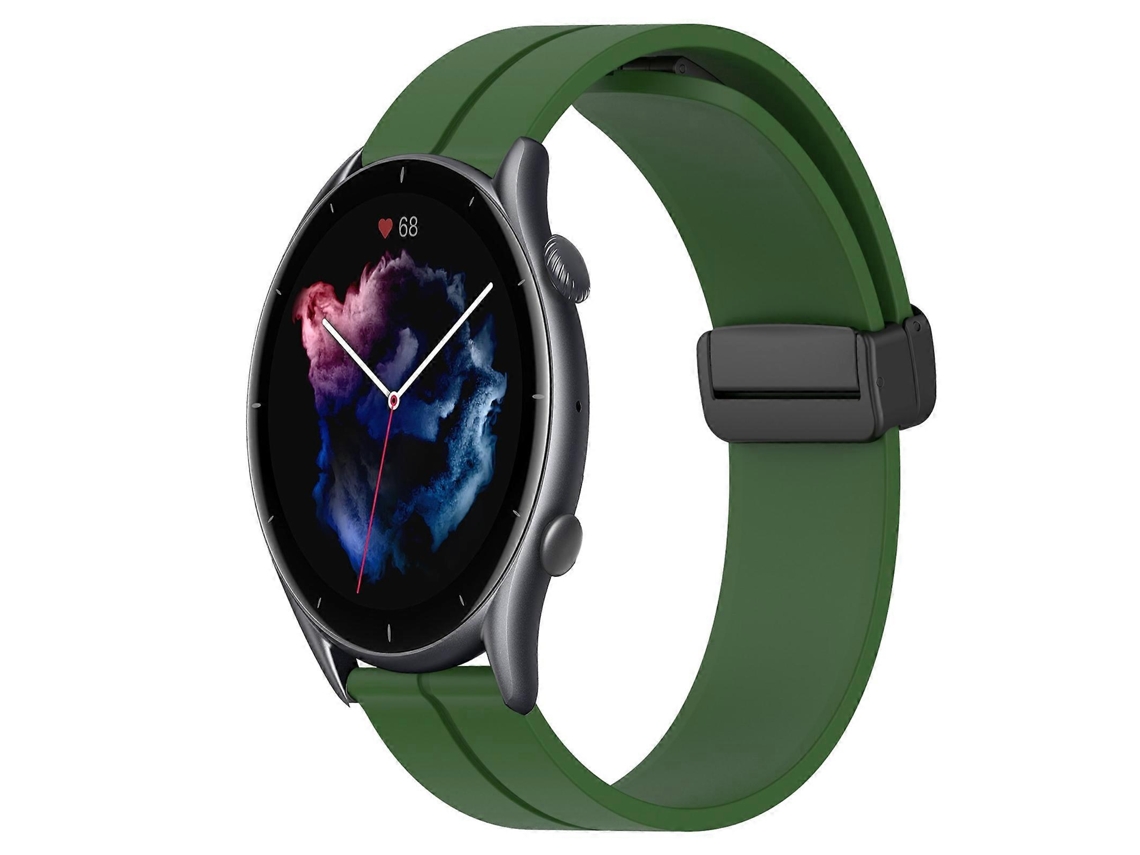 Pulseira De Silicone Com Fecho Magnético De Cor Sólida De 22 Mm Para Amazfit Gtr 3 Pro