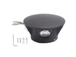 Lâmpada de Parede Led Redonda 4 Lados Iluminação Branca Quente 4w para Corredor e Quarto | S/MARCA