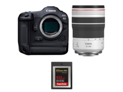 Eos R3 + Rf 70 200mm F/4 L Is Usm + 1 Sandisk 512gb Extreme Pro Cfexpress Type B + Ebook “20 Dicas para Fotos Que Impressionam” CANON