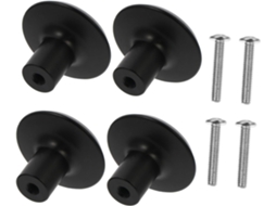 Conjunto Com 3 Puxadores Pretos Foscos Para Armários De Cozinha.