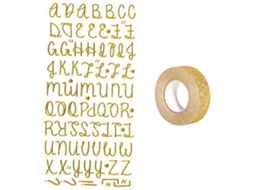 Adesivos YOUDOIT Alfabeto Dourado (25,5 x 11,5 cm)