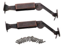 Conjunto De 2 Dobradiças Para Portas Armários E Suporte Mola Tampas,
